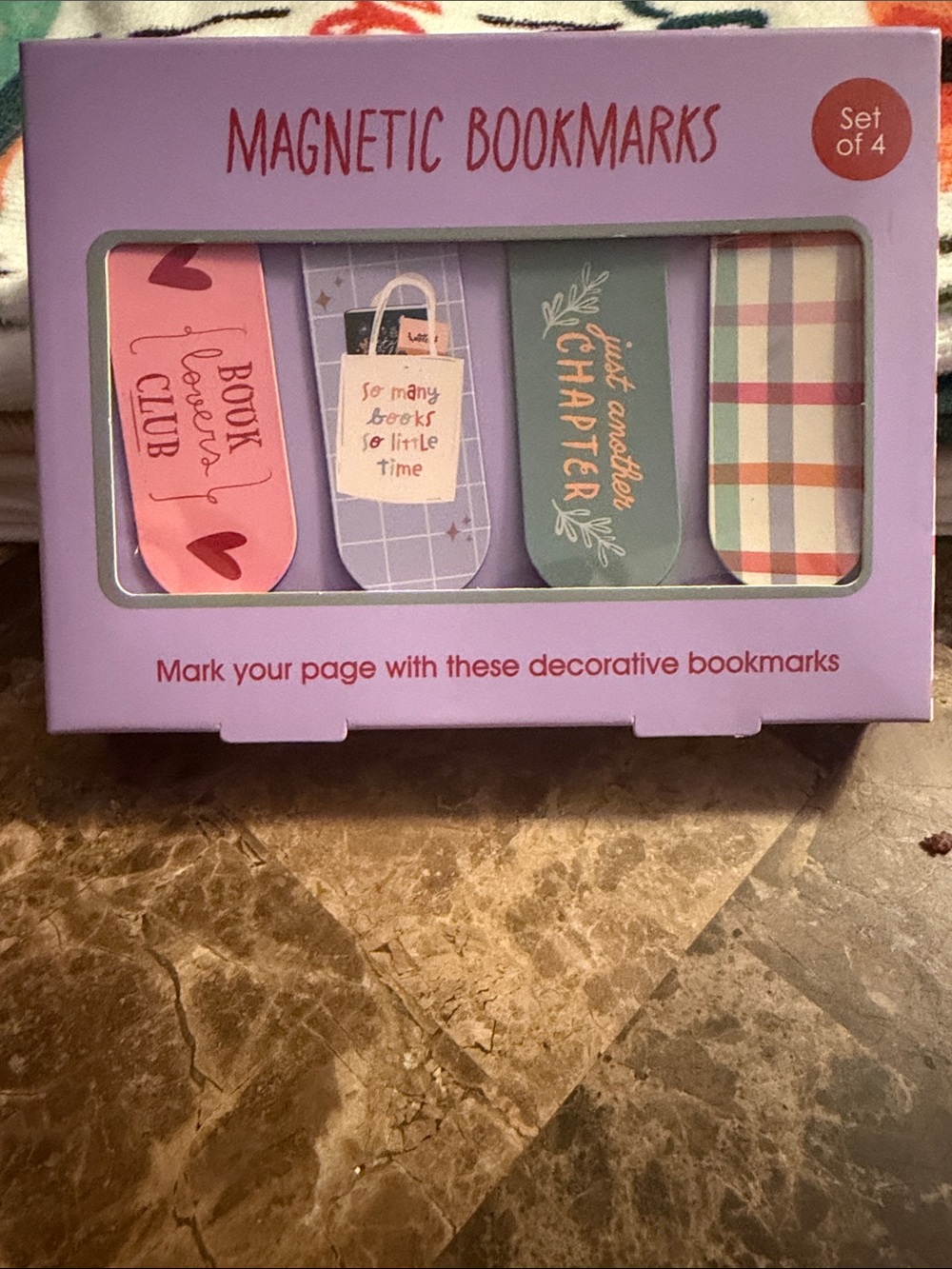 🧲 Magnetic Decorative Bookmarks Set - Pastel Multi-Color (Set of 4)